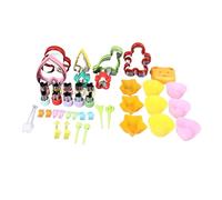 EMUKOEP 43pcs Mini Cutter Maker Moule à Biscuit Bricolage avec Fourchettes à Fruits pour Enfants