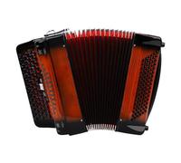 EMUKOEP Accordéon Professionnel 69 Touches, 96 Boutons de Basse, échelle Chromatique, Instrument Bayan pour Musicien Orange