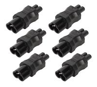 EMUKOEP Adaptateur de Prise d'alimentation IEC320 C6 vers IEC320 C7, Ensemble de 6 Pièces pour Appareils électriques, Conception Renforcée pour la durabilité, pour Alimentation de Châssis PDU, Prise