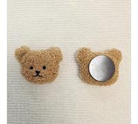 EMUKOEP Aimant de Réfrigérateur en Forme D'ours en Peluche, Aimant Souple en Caoutchouc, de Réfrigérateur en Forme D'animal 3D pour la Décoration de la Cuisine (Café)