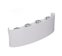EMUKOEP Applique Murale LED Applique Murale Décorative éclairage Blanc 8W IP67 Haut et Bas Intérieur Extérieur étanche en Alliage D'aluminium pour Hôtel Jardin Chambre
