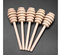 EMUKOEP Bâton Goutteur de Miel en Bois, 24 Pièces, Serveur de Confiture, Sirop, Agitateur, Gadgets de Cuisine (10,5 cm)