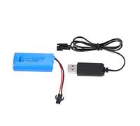 EMUKOEP Batterie Rechargeable RC 500mAh, Câble USB de Haute qualité pour Accessoire de Mise à Niveau de Voiture Militaire sur Chenilles WPL