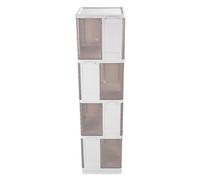 EMUKOEP Bibliothèque sur Pied avec Affichage à 360 °, étagère Rotative Peu Encombrante pour Chambre à Coucher et Salon (4 Niveaux)