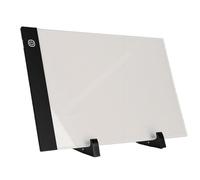 EMUKOEP Boîte à Lumière A4 LED, Panneau Lumineux de Traçage, 3 Niveaux de luminosité, alimenté par USB, Ultra Lumineux, 0,2 Pouce, Mince, Portable avec Bouton Tactile pour Croquis