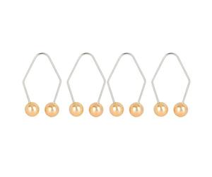 EMUKOEP Boules de Fabrication de Fossettes Efficaces, Entraînement des Muscles du Visage pour un Sourire Parfait, ABS en Acier Inoxydable, 2 X Paires (Jaune)
