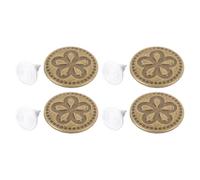 EMUKOEP Boutons à rivets combinés en acier inoxydable avec 5 pétales et motif floral pour pantalons, vestes, vêtements,