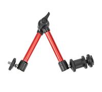 EMUKOEP Bras Universel en Métal Durable de 11 Pouces avec Vis de 1/4 Pouces pour la Lumière du Moniteur LCD de la Caméra, Mécanisme de Verrouillage pour Les Créateurs de Contenu (11 Rouge)