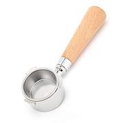 EMUKOEP Café sans Fond Portafilter Contexte de Filtre en Acier Inoxydable Panier de Remplacement Outil de Remplacement des Accessoires (Hêtre de 51 mm)