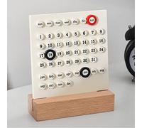 EMUKOEP Calendrier en Bois pour Enfants, Bricolage Manuel, Développement des Compétences de Planification pour Les Activités d'apprentissage Préscolaire, Matériau ABS (Blanche)