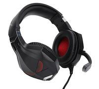 EMUKOEP Casque de Jeu Filaire avec Lumières LED pour PC | Haut-parleur de 50 Mm avec Son à 360°, Cache-oreilles Respirants pour une Longue Tenue, Câble tissé Anti-traction, Contrôle