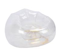 EMUKOEP Chaise Longue Gonflable Ergonomique en PVC Transparent, canapé Gonflable Confortable et Relaxant pour Lire et Regarder des Films (Or)