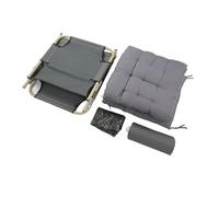 EMUKOEP Chaise Longue Inclinable Pliante, Chaise Longue Portative à Forte Charge pour Une Seule Personne, pour Le Camping, Tissu Oxford en Fer (Grise)
