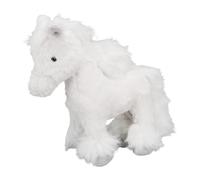 EMUKOEP Cheval en Peluche, Poupée Cheval Magnifiquement Conçue, Animal en Peluche Confortable pour Enfants et Collectionneurs, Doux, Adorable et Prêt pour L'Aventure (Blanc)