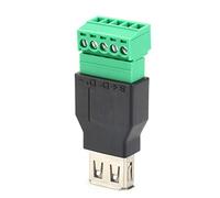 EMUKOEP Connecteur de Soudage USB, Adaptateur USB Femelle, 2 unités., Quicklink sans Soudage de Type A, Adaptateur Terminal Féminin 6 * 5 * 2