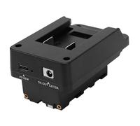 EMUKOEP Convertisseur Adaptateur de Batterie pour Outil électrique avec | Construction ABS, Double Sortie Via DC5525 et USB C, Prend en Charge les Protocoles PD et QC, Circuits de Protection