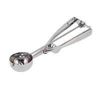 EMUKOEP Cuillère à Crème Glacée Cuillère à Neige à Crème Glacée à Gâchette en Acier Inoxydable à Long Manche en Argent Résistant aux Taches à C