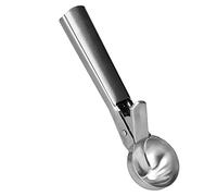 EMUKOEP Cuillère à Glace Antiadhésive, Cuillère Ergonomique pour Pelle à Glace, Adaptée aux Fêtes à Domicile en Acier Inoxydable de qualité Alimentaire (Argent)