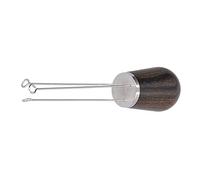 EMUKOEP Distributeur de Poudre de café de Type Aiguille en Acier Inoxydable 304 pour un Marc de café Uniforme, Agitateur à avec Poignée en Bois pour les Amateurs de (S très nounou GUI)
