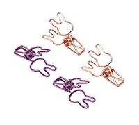 EMUKOEP Double trombone, en forme de lapin, pince en métal, fixation de papier, gestion des documents, classification des fichiers, pince à documents, pince en métal, pince Lean, bloc-notes, documents