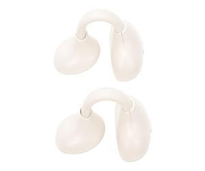 EMUKOEP Écouteurs à Clipser Écouteurs sans Fil Bluetooth à Oreille Ouverte Pilotes de 18,2 Mm 40 Heures de Lecture IPX7 étanche avec IA Appels Clairs pour Le Sport, Les (Blanche)