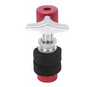 EMUKOEP Embrayage de Cymbale Charleston Rouge Noir, Facile à Installer pour Raccords de Kit de Batterie, Tiges de Direction de 1/4 Pouces