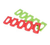 EMUKOEP Empileur de Bouteilles en Silicone Flexible, Facile à Nettoyer, Support de Canette de Bière et de Vin, Tapis de Plateau pour Réfrigérateur, Rouge et Vert, Longue Durée