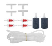 EMUKOEP Ensemble D'accessoires de Pompe à Air D'aquarium avec Longue Durée de Vie, Tube de Compagnie Aérienne Transparent, pour L'aération des Aquariums, Matière Plastique