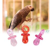 EMUKOEP Ensemble D'accessoires D'oiseau et de Perroquet de 50 Parties en Plastique, Trucs de Jeu de Morsure de Mamelon coloré, Ensemble D'accessoires de Bricolage