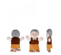 EMUKOEP Ensemble de 6 Marionnettes à Main de 11,8 Pouces, Marionnettes Idéales pour Raconter des Histoires aux Membres de la Famille, pour Enfants et Adultes (Grand-père + Grand-mère + Papa + Maman