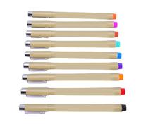 EMUKOEP Ensemble de 9 Stylos à Lignes Fines Colorées, Micro-stylos à Dessin Lisse pour Dessin Technique, Contours D'animation Zentangle, Adaptés aux Artistes, Designers, Débutants, écrivains
