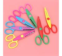 EMUKOEP Ensemble de Ciseaux de sécurité pour les Mains D'album pour Enfants, pour Décorations en Papier DIY avec Divers Motifs Délicats
