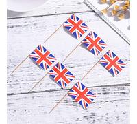 EMUKOEP Ensemble de Drapeaux de Cure-dents Britanniques pour les Fêtes de Célébration du jubilé de Platino, Décor Léger et Attrayant