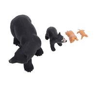 EMUKOEP Ensemble de Modèles de Cycle de Vie D'ours, étapes de Croissance D'ours Noir, Figurines Biologiques, Jouets D'animaux en PVC pour Enfants, Apprentissage, éducation et Scie