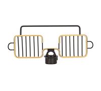 EMUKOEP Étagère de Rangement du Robinet, Plastique en Aluminium, Deux Contenants avec Une Tige de Serviette pour éponge, Chiffon, Cuisine, Salle de Bain (Or Noir)