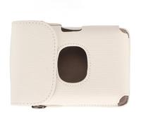 EMUKOEP Étui pour Imprimante Mini Link, Sac de Voyage en Cuir PU Résistant aux Chocs avec Bandoulière pour Mini Link 2 - Housse de Protection Légère pour Les Amateurs de Photographie (Blanche)