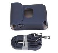 EMUKOEP Étui pour Imprimante Mini Link, Sac de Voyage en Cuir PU Résistant aux Chocs avec Bandoulière pour Mini Link 2 - Housse de Protection Légère pour Les Amateurs de Photographie (Bleu foncé)