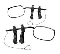 EMUKOEP Extensions de Rétroviseur de Remorquage, Clip Réglable à 360° sur | Ajustement Universel pour Camions SUV RVs, Verre Plat et Convexe, Installation sans Perçage, Cadre PP, Paire Gauche et Droite