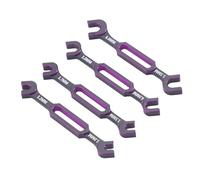 EMUKOEP Fabriqué en alliage d'aluminium, kit de clés RC 3,0 mm à 6,0 mm, extracteur de rotule RC, écrou de serrage, kit d'outils de réparation universels pour drones de voiture et bateau (violet)