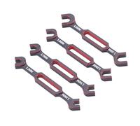 EMUKOEP Fabriqué en alliage d'aluminium, kit de clés RC 3,0 mm à 6,0 mm, extracteur de rotule RC, écrou de serrage, kit d'outils de réparation universel pour drones de voiture et bateau (rouge)