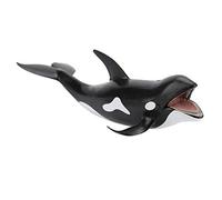 EMUKOEP Figurine de Baleine, Jouet Animal Réaliste en PVC avec des Détails étonnants pour Les Enfants Collectionneurs et Enseignants, Décoration de Baleine Blanche Tueuse (Orque)