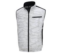 EMUKOEP Gilet de Ventilateur de Refroidissement, Vêtements Portables de Climatisation Froide par évaporation pour la Pêche, la Randonnée, la Construction, Camouflage argenté (XXXL)