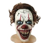 EMUKOEP Halloween Clown Mask Horror Overhead Mask Cosplay Proppat pour Halloween Party (Coloré)