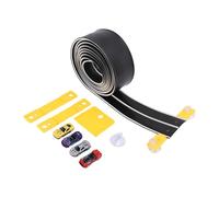 EMUKOEP Jouet de Piste de Course Flexible Portable avec Course à Inertie par gravité, Couleurs Vives, 3 à 10 Ans (Noire)