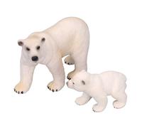 EMUKOEP Jouet de Sculpture d'ours Réaliste, Ensemble de Figurines éducatives pour Le Développement de L'imagination des Enfants, 2 Pièces