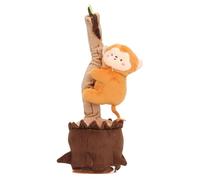EMUKOEP Jouet Imitant pour bébé, Danse, Chant, Répétition, Animal Interactif en Peluche avec Discours, Imitation de, Escalade d'arbre, Cadeau d'anniversaire pour Enfants (Guenon)