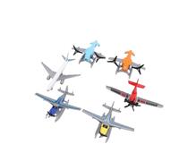 EMUKOEP Jouets d'avion en Alliage, Ensemble de 6 Mini Avions de Chasse et