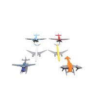 EMUKOEP Jouets d'avion en Alliage, Ensemble de 6 Mini Avions de Chasse et