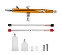 EMUKOEP Kit de Stylo de Pulvérisation pour Pistolet Aérographe, Réglage Externe de la Queue pour Modèle Professionnel de Peinture par Pulvérisation 0.3mm 20CC/40CC (Or)