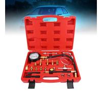 EMUKOEP Kit de Testeur de Pression de Carburant pour Outil de Diagnostic de Pompe D'injection de Carburant, 90mm 0~140psi 0~10bar, pour Voitures à, étui Rouge
